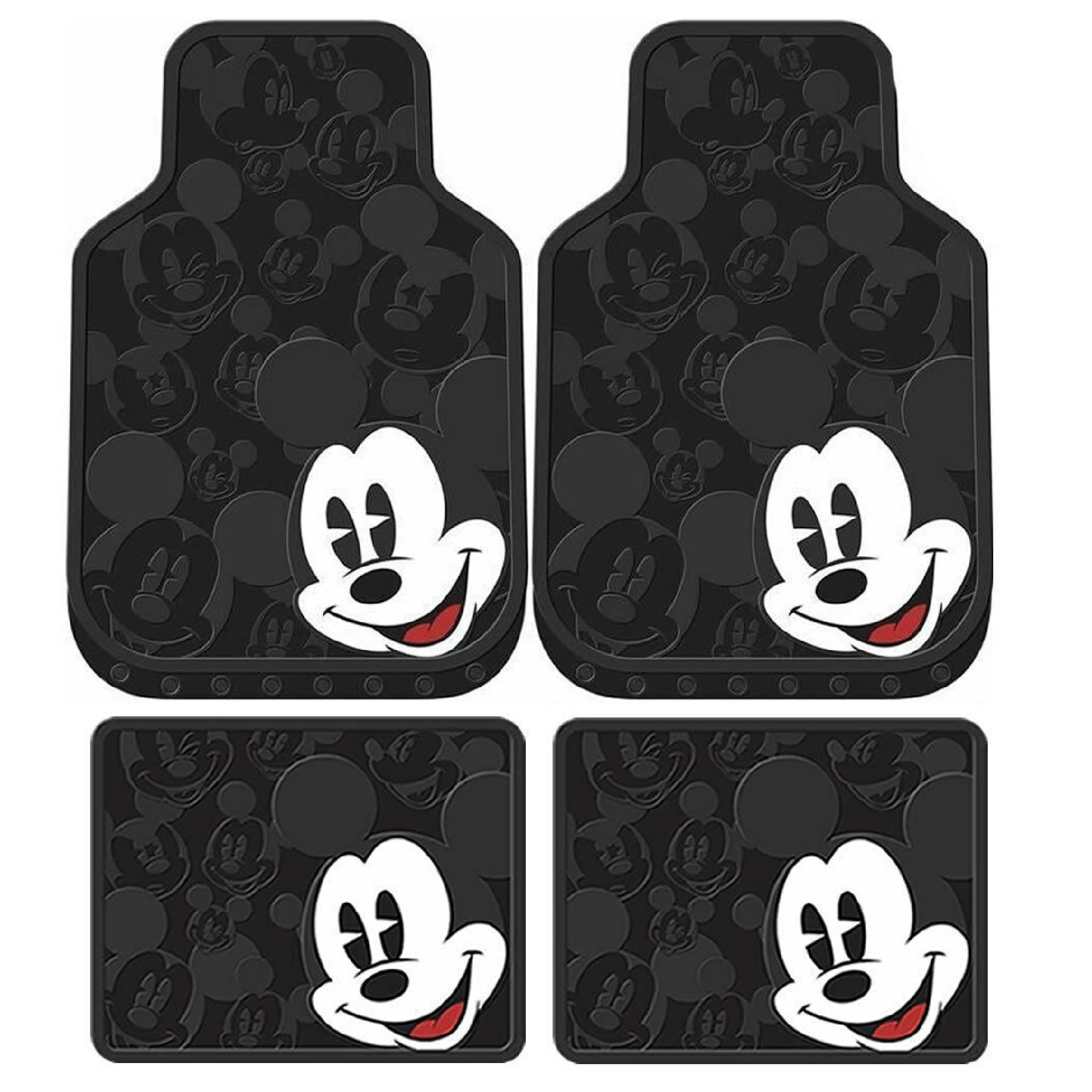 New Mickey Mouse Expressions Car Truck Front Rear Rubber Floor Mats