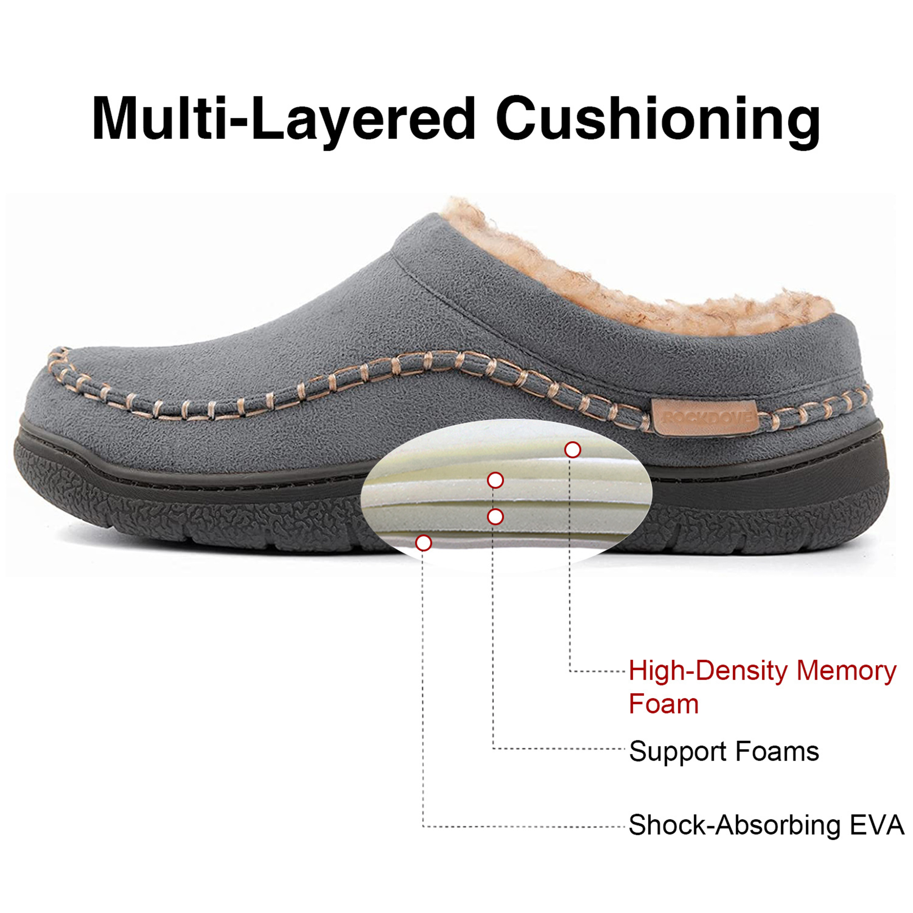 RockDove Men's Aiden Microsuede Clog Slipper photo 4
