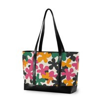 FORMRS Laptop Tote Bag for Women with 15.6" Computer Compartments Handbag, Pink Floral Blooms