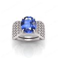 thumbnail image 3 of Shree Jewelrs Original Certified Natural Blue Sapphire (Neelam) Ring - 6.00 Ratti Certified Handcrafted Ring Jupiter Ring, PANCHDHATU Silver Plated Ring for Men and Women, 3 of 5