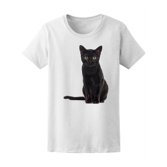 Black Kitten Looking At Camera Tee Women's -Image by Shutterstock