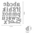 thumbnail image 3 of Juego de Troqueles de Corte de Metal Hying con 26 Letras del Alfabeto, 3 of 6
