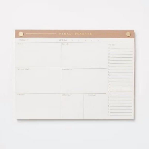 52 Page Special Rule Weekly Tear Off Planner 10" x 7.5" Mauve - Threshold: Journal, Notebook, Office Supplies, Stationery