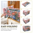 thumbnail image 2 of Yayeee Collapsible Cube Storage Bin with Lid Fabric Closet Decorative Basket with Handles, Orange Vibrant Flowers, 2 of 7