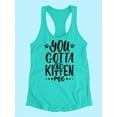 thumbnail image 3 of Gotta Be Kitten Me Racerback Tank Women -Image by Shutterstock, Female Large, 3 of 4
