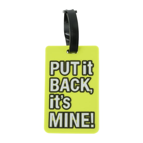 Unique Bargains 1 Pc PUT Pattern Luggage Tag for Travelling Yellow