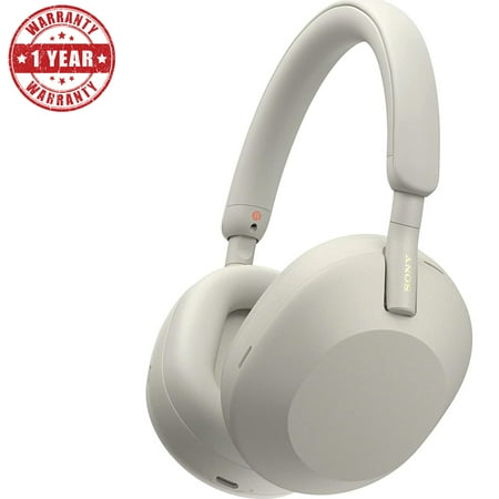 Sony WH-1000XM5 Wireless Industry Leading Noise Canceling Headphones, Silver (Open Box) with 1 Year CPS Premium Warranty Pack