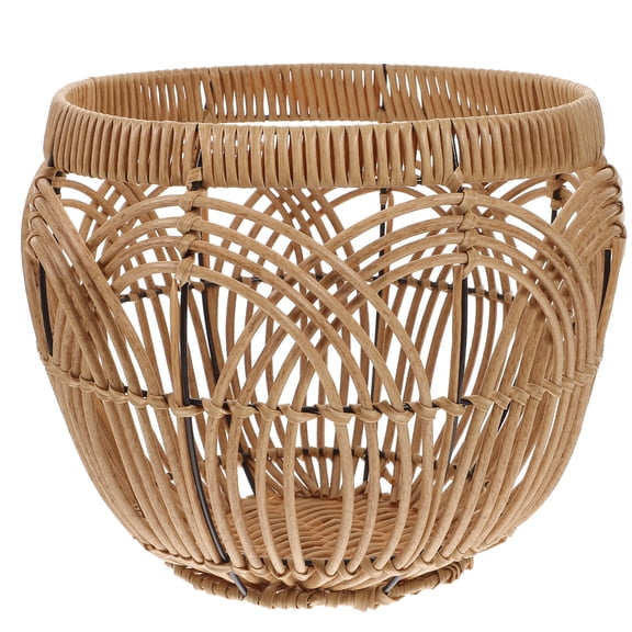 GAXIRE Woven Storage Baskets Iron Organization Household Users Home Organization 1Set