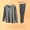 Gray, variant on Swuxness Men's 2 Piece Pajama Set V Neck Top Long Pants Solid Color Warm Soft Casual Homewear