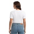 thumbnail image 2 of Fall Clothes Womens Crewneck Ribbed Long Sleeve Shirts Slim Fitted Tee Casual Basic Tshirt Top, 2 of 6