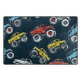 thumbnail image 2 of Cartoon Monster Trucks Comic Area Floor Mats Non-Slip Rugs Soft Doormat 60 x 39 inch Carpet for Living Dining Room Bedroom Decorative, 2 of 7
