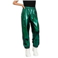 thumbnail image 1 of Odeerbi 3-16 Años Niños Niñas Metallic Shiny Sparkly Pantalones de Baile Workout Athletic Deportes Jogger Pantalones Ropa de Rendimiento Elástico Joggers Cintura, 1 of 5