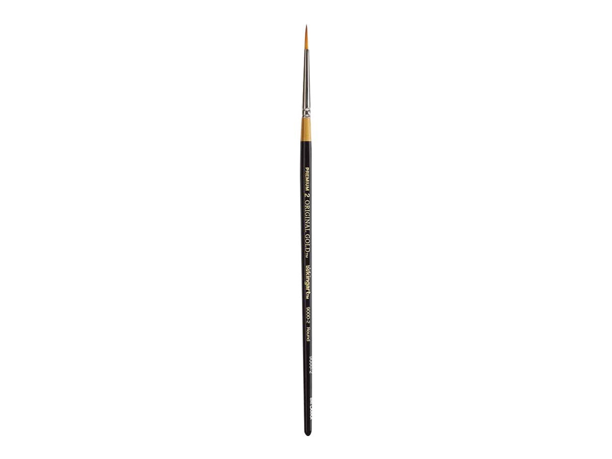 Kingart, Original Gold 9000 Round Series, Premium Golden Taklon Artist Brush, Set of 8, for All Ages