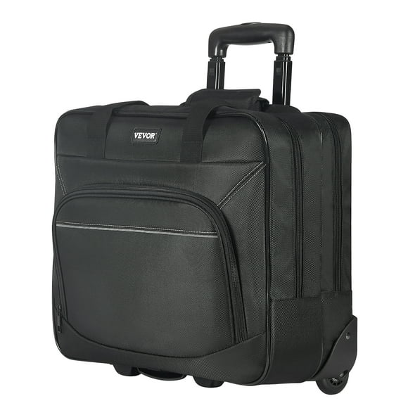 VEVOR Rolling Laptop Bag 15.6 Inch Wheeled Computer Bag for Work Women & Men Black