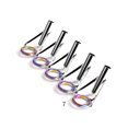 thumbnail image 2 of Soidarity Paquete de 5 puntas de ojo de guía de caña de pescar universal anillos de guía de línea de acero inoxidable accesorios de aparejos de pesca Pescar Colores plateados talla 7 Soidarity OD027379-07, 2 of 5