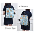 thumbnail image 4 of FORMRS Women's Travel Backpack Purse Anti-Theft Hidden Pockets Casual Shoulder Bag, Blue Halloween Ghosts, 4 of 7