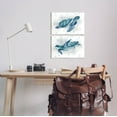 thumbnail image 2 of Stupell Industries Blue Tortoises Ocean Bubbles Graphic Art Unframed Art Print Wall Art, Set of 2, Design by Janet Tava, 2 of 6