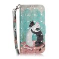 thumbnail image 1 of Case for Honor 50 LITE Cover Magnetic 3D Pattern Wallet Flip Case With Strap - Black cat and white cat, 1 of 5