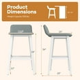 thumbnail image 3 of Gymax 29'' Upholstered Barstools w/ Low Back Footrest & Wood Legs for Kitchen Island, 3 of 8