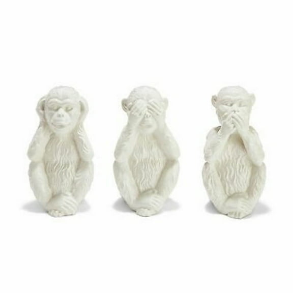Two's Company Set of 3 No Evil Monkeys Sculptures