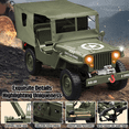 thumbnail image 3 of 1/12 1941 MB Scaler RC Jeep, 4x4 RC Car Mini RC Rock Crawler Military, 2.4Ghz RC Truck with 180 Brushed Motor, LED Lights, Battery and USB Charger for Adults, 3 of 8