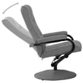 thumbnail image 3 of vidaXL Fauteuil Inclinable avec Repose-Pieds Tissu Gris Clair, 3 of 5