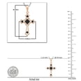 thumbnail image 2 of Dazzlingrock Collection Round Black Diamond Religious Cross Slider Pendant for Women with 18 Inch Silver Chain (0.10 ctw, Color Black, Clarity Opaque) in 18K Rose Gold, 2 of 3