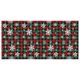 thumbnail image 1 of Mantel navideño Harliver con diseño de búfalo y copos de nieve, desechable, de plástico rojo y verde, rectangular, para fiestas navideñas de invierno, 137 x 274 cm, 1 of 7