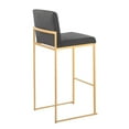 thumbnail image 6 of Fuji Contemporary High Back Barstool In Gold Steel And Charcoal Fabric - Set Of 2, 6 of 8