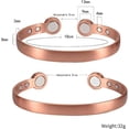 thumbnail image 2 of Pure Copper Jewelry Sets with Big Magnets, 7.1" Magnetic Copper Bangles with 6 Magnets , Copper Rings, Gifts for Men & Women, 2 of 4