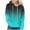 Light Blue, variant on Women's Hoodies Sweatshirts Relaxed Fit Gradient Patchwork Hooded Sweatshirt with Long Sleeves Pullover Casual Fall Top featuring Front Pocket and Comfortable Blue M