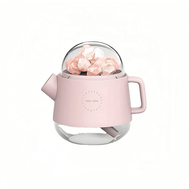 Kettle Shape Essential Oil Diffuser, Himalayan Crystal Salt Stone Humidifier, Ultrasonic Aroma Diffusers Humidifier Include Salt Stone, Colorful Lights for Home Bedroom Gifts.