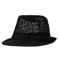 thumbnail image 2 of TANGNADE Sun Hats for Women Packable Breathable Hollow Summer Beach Hat Cuban Trilby Men Summer Hats Black, 2 of 2