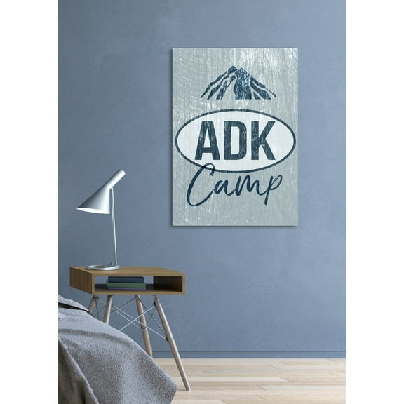Stupell  ADK Camp Mountains Adirondack Stretched Canvas Wall Art 24 x 30