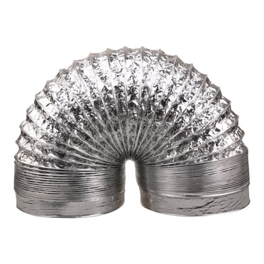 1 Pce Tuyau de Conduit en Aluminium Épaissi 2m Flex Tuyau d'Admission d'Air Ventilateur de Ventilation pour HVAC Ventilation Diamètre 10mm (Argent)