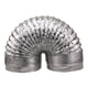thumbnail image 1 of EeaseMX Manguera flexible de aluminio de 1,5 m para conducto de entrada de aire, ventilación y ventilación de escape, para HVAC, diámetro de 100 mm., 1 of 7
