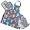 Cartoon Colorful Mushrooms, variant on Fun Corgi Dogs 5 Pcs Kitchen Set Heat Resistant Oven Mitts and Non-Slip Pot Holders with Adjustable Cooking Apron