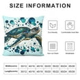 thumbnail image 5 of COMIO  Cushion Pillows Cover Blue Sea Turtle Watercolor Painting Square,Pillow Cover Decor for Couch Sofa Bedroom Car Living Room, 5 of 5