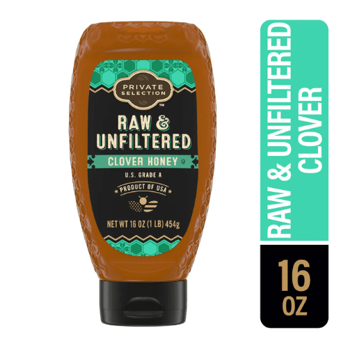 Private Selection Raw & Unfiltered Clover Honey U.S. Grade A 16 OZ, 2 Pack