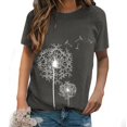 thumbnail image 2 of outfmvch t shirts for women fashion casual print short sleeves loose t-shirt womens tops shirts for women grey, 2 of 5