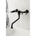 thumbnail image 2 of Kingston Brass KS1210BPL Bel-Air Double-Handle Wall Mount Bathroom Faucet, Matte Black, 2 of 8