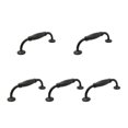 thumbnail image 1 of Kenally Tirador de armario de 5 piezas, tiradores de cocina, decoración para el hogar, muebles, barra, accesorios de repuesto con tornillos Herramientas y ferretería 96 mm negro mate Kenally TO008612-04, 1 of 6