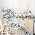 thumbnail image 3 of Gift Party Supplies Fireplace Decoration Staircase Ornament Christmas Pine Garland Falling Cedar Rattan Snow Flocking Artificial Greenery, 3 of 8
