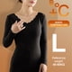 thumbnail image 2 of Conjunto de ropa interior térmica para mujer, calzoncillos largos con cuello en V ultra suave y forro polar, 2 of 8