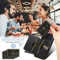 thumbnail image 6 of Allytechgroup Credit Card Slots Kickstand Shockproof Slim PU Leather Wallet Cell Phone Case for Apple iPhone 15 Plus, Gray, 6 of 7
