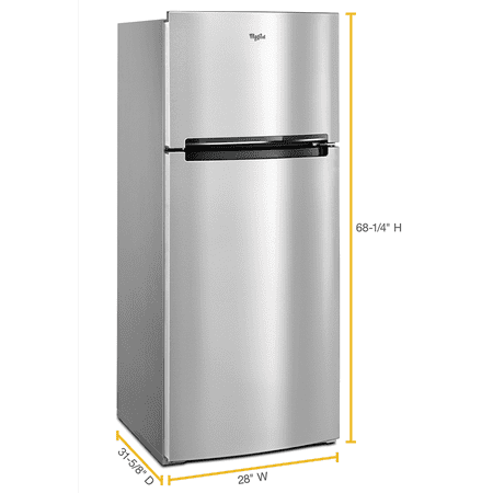 Whirlpool - 17.6 Cu. Ft. Top-Freezer  Fingerprint Resistant Refrigerator - Stainless Steel