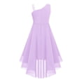 thumbnail image 2 of Miaeowve Robe Haute Basse à Sequins pour Filles Robe Sans Manches en Chiffon Froncée pour Mariage Bal Formel Lavande 8, 2 of 7
