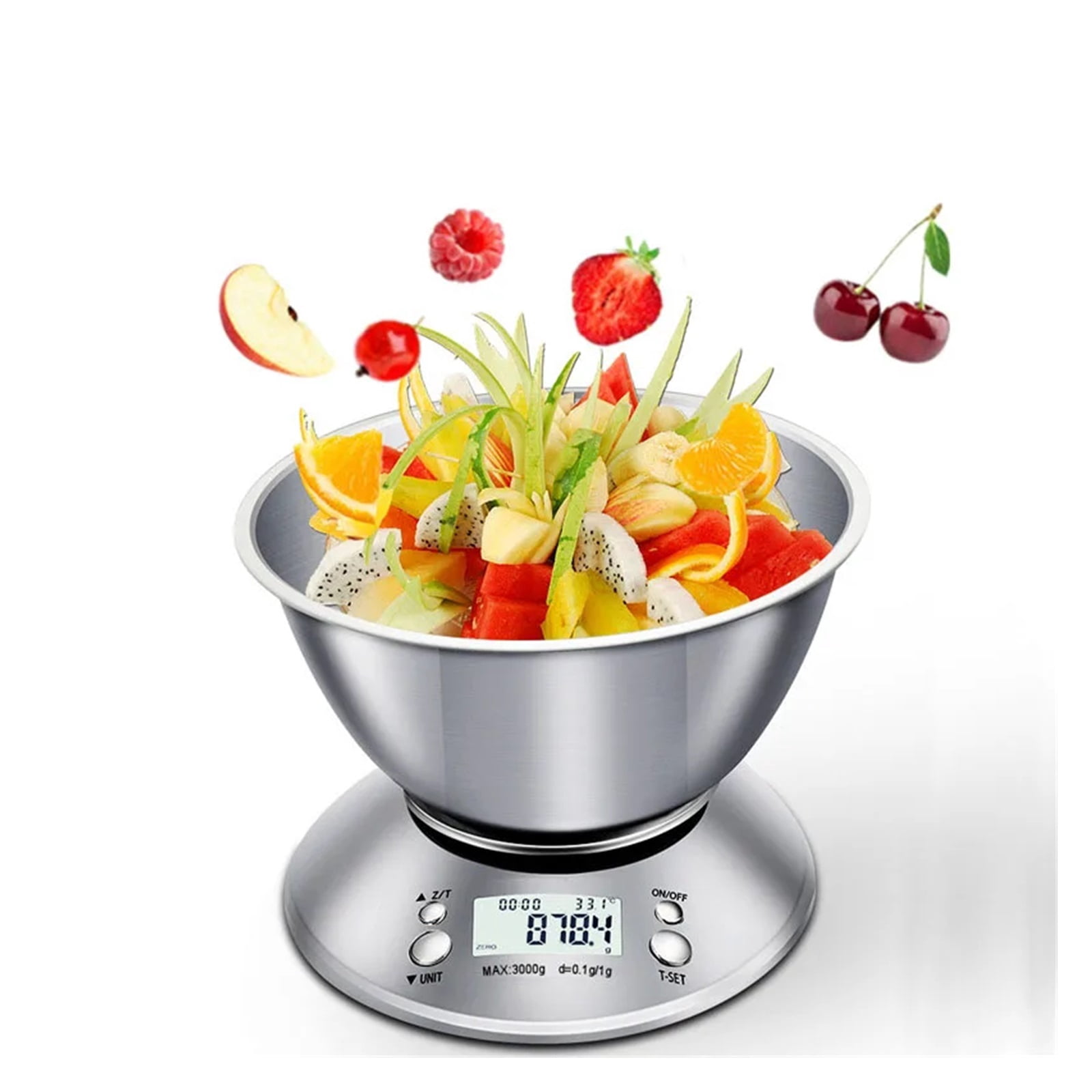 5Kg/1g 3kg/0.1g Kitchen Scale with removable tray SS Food cooking fruit Electronic digital Balance Measuring LCD Weighing tools - High Precision