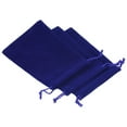 thumbnail image 1 of Unique Bargains 14x10cm Microfiber Pouch, 3Pcs Soft Storage Drawstring Gift Bag, Dark Blue, 1 of 5