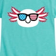 thumbnail image 3 of Instant Message - American Sunglasses Axolotl - Toddler & Youth Girls Short Sleeve Graphic T-Shirt, 3 of 6